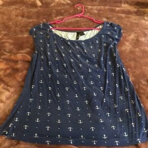 Retro Chic anchor lightweight T-shirt size XXL